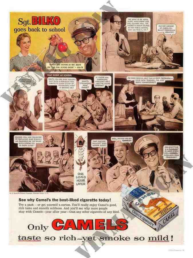224 bilko camel cigarettes 2 Vintage Advert A4 Photo Print