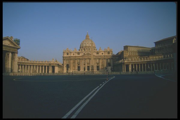 224045 St. Peter's Basilica At Sunrise, Rome A4 Photo Print