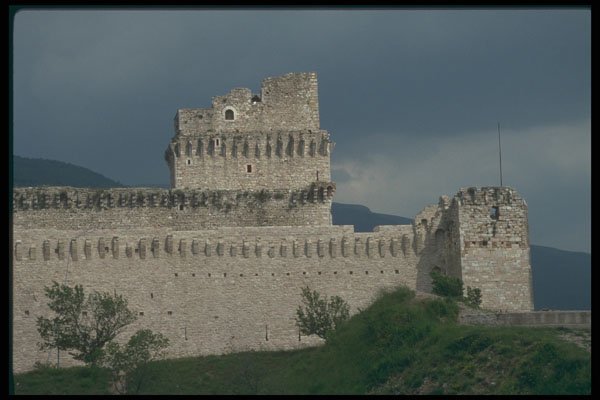 224056 Medieval Castle, Assisi A4 Photo Print