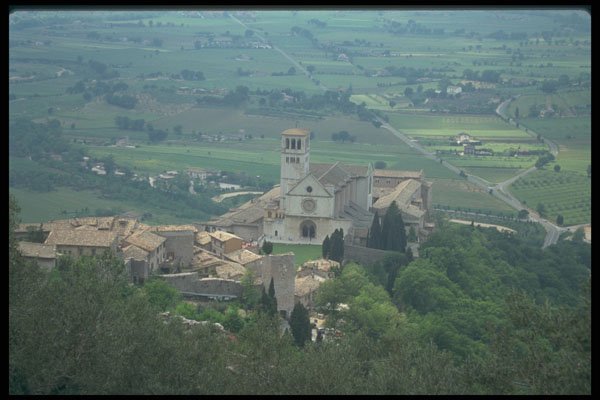 224084 St. Francis' Basilica, Assisi A4 Photo Print