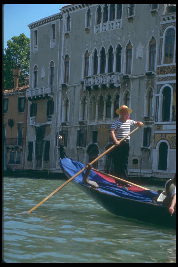 224085 Gondolier, Grand Canal, Venice A4 Photo Print