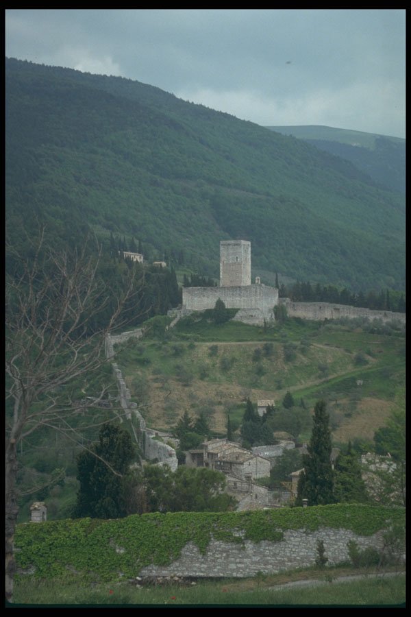 224096 Medieval Castle, Assisi A4 Photo Print