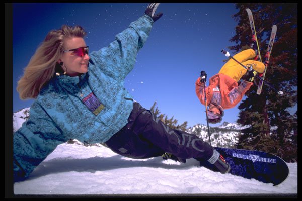 225000 One Hand Pole Flip, Squaw Valley, USA A4 Photo Print