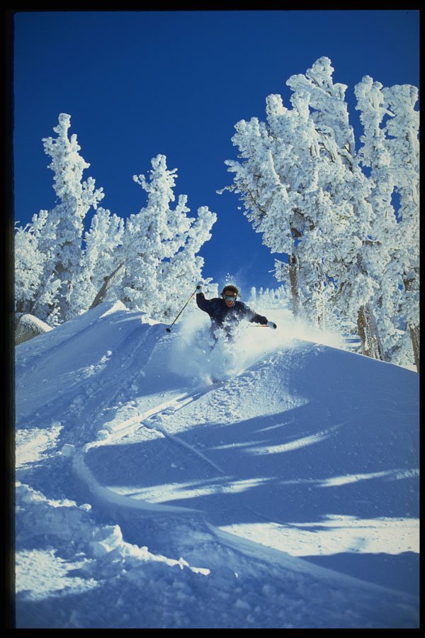 225017 Helicopter Skiing, Lake Tahoe, USA A4 Photo Print