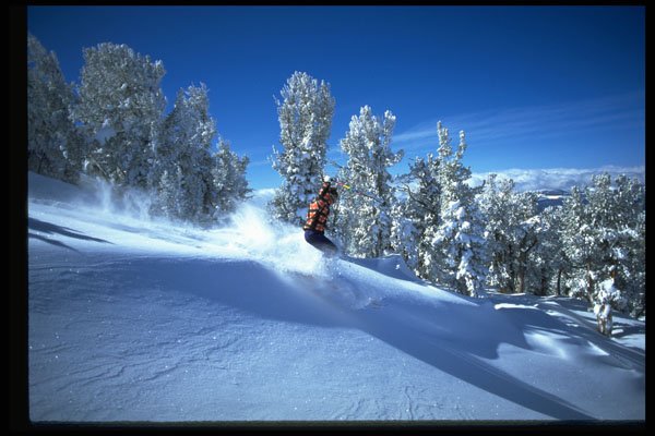 225025 Helicopter Skiing, Lake Tahoe, USA A4 Photo Print