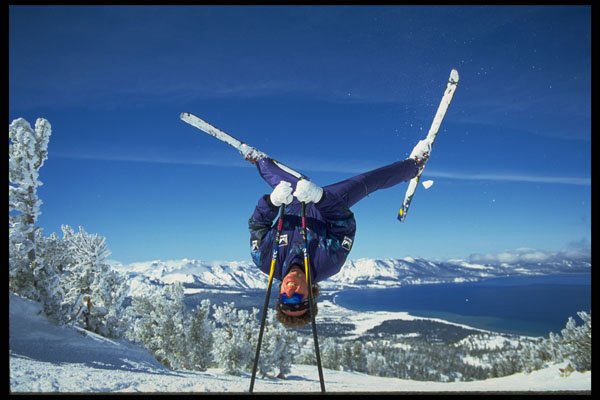 225031 Spread Pole Flip, Lake Tahoe, USA A4 Photo Print