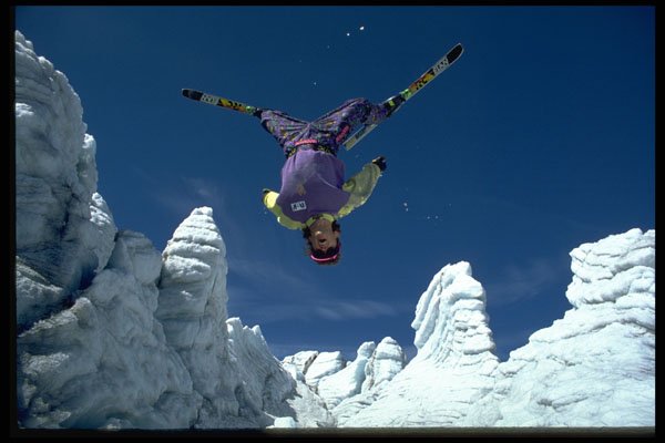 225037 Back Flip Spread, Aerials, Hintertux, Austria A4 Photo Print