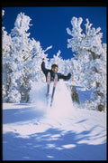 225054 Helicopter Skiing, Lake Tahoe, USA A4 Photo Print