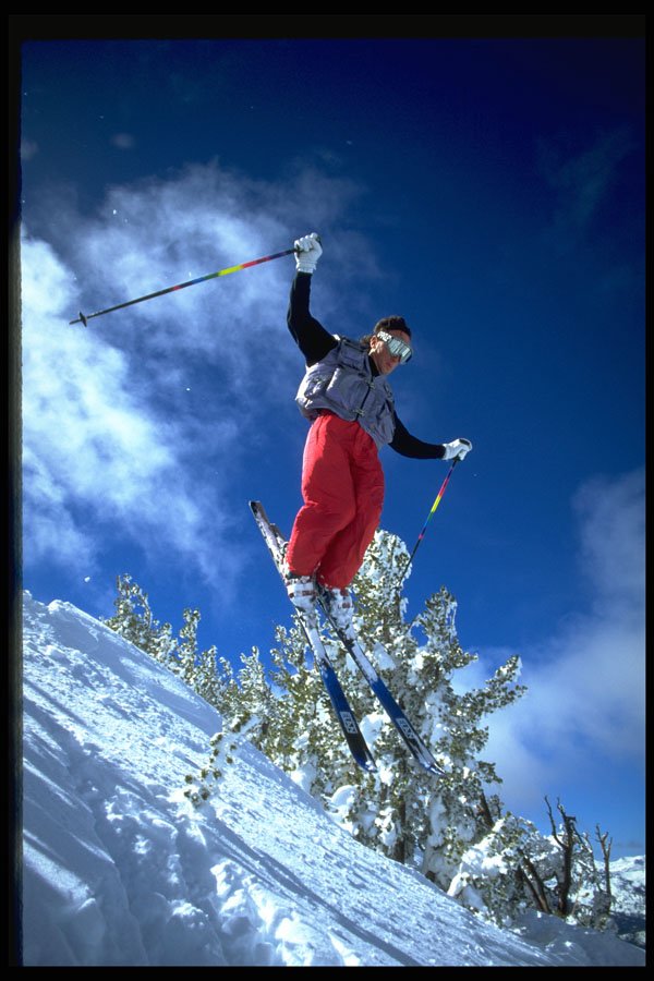 225061 Helicopter Skiing, Lake Tahoe, USA A4 Photo Print