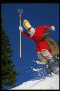 225065 Santa Claus, Skiing, Robfeld, Germany A4 Photo Print