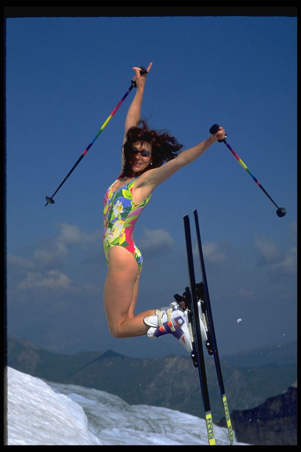225073 Bathing Suit, Aerials, Hintertux, Austria A4 Photo Print