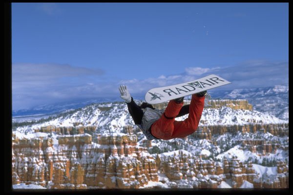 225083 Back Flip, Snowboard, Bryce Canyon, USA A4 Photo Print