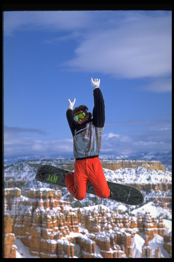 225085 Back Kick, Snowboard, Bryce Canyon, USA A4 Photo Print