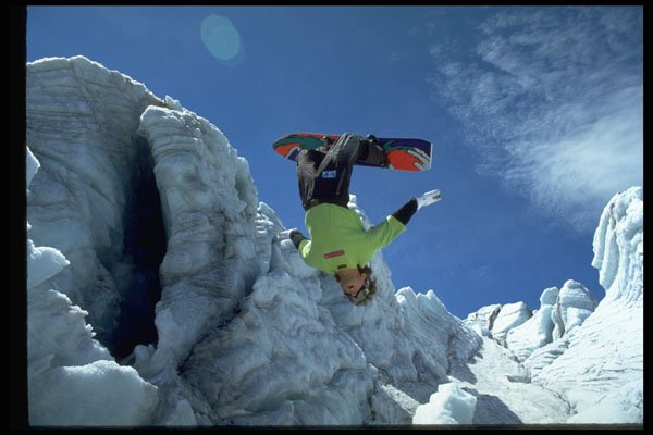 225087 Back Flip, Snowboard, Hintertux, Austria A4 Photo Print