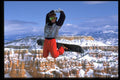 225088 Back Kick, Snowboard, Bryce Canyon, USA A4 Photo Print