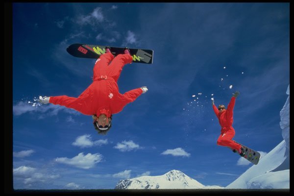 225089 Back Flip, Snowboard, Glacier, Hintertux, Austria A4 Photo Print