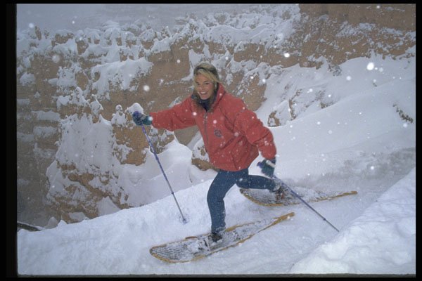 225097 Snowshoe Walking, Bryce Canyon, Utah, USA A4 Photo Print