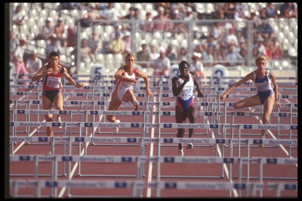 226073 Hurdling A4 Photo Print