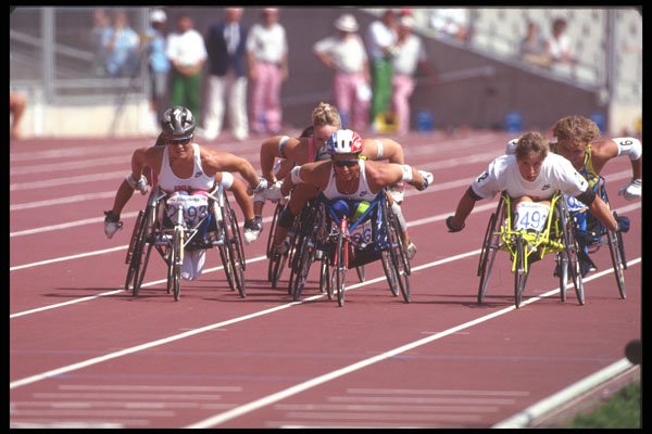 226074 Wheelchair Race A4 Photo Print