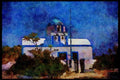 227001 Church, Oia, Island Of Santorini A4 Limited Edition Watercolour Print