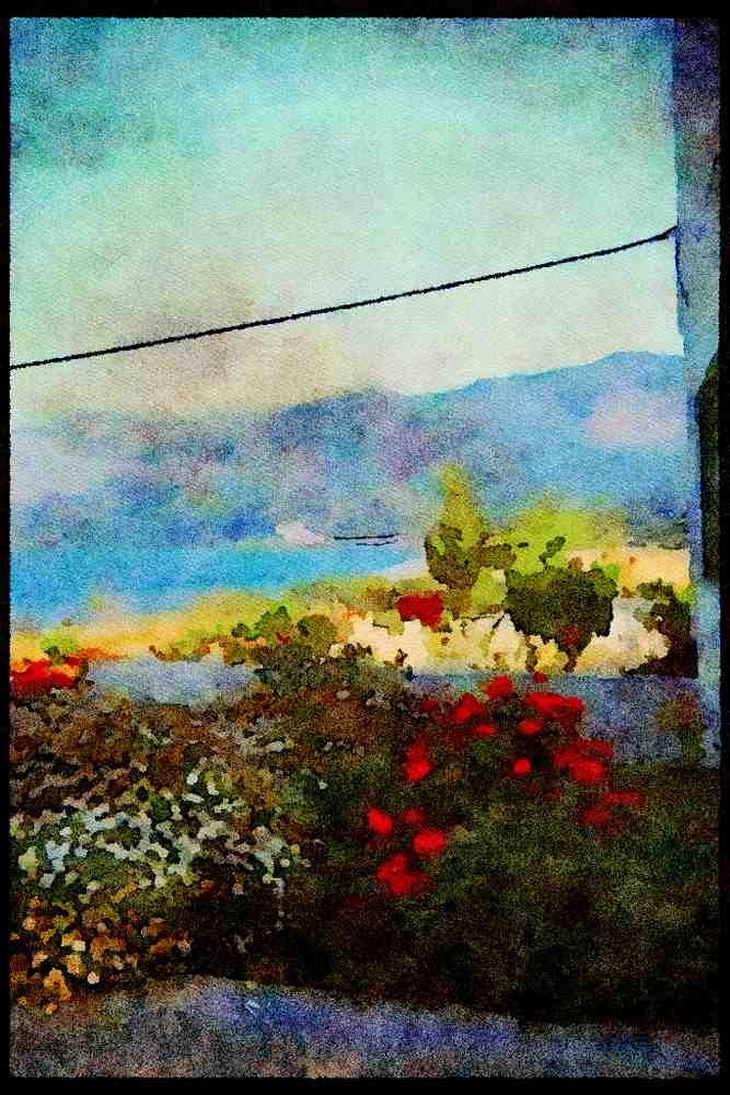 227006 Plakias, Island Of Crete A4 Limited Edition Watercolour Print
