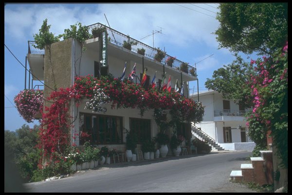 227007 Small Hotel, Spili, Island Of Crete A4 Photo Print