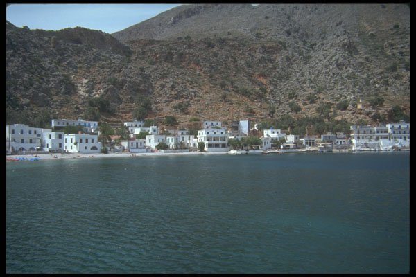 227008 Seaside Village, Island Of Crete A4 Photo Print