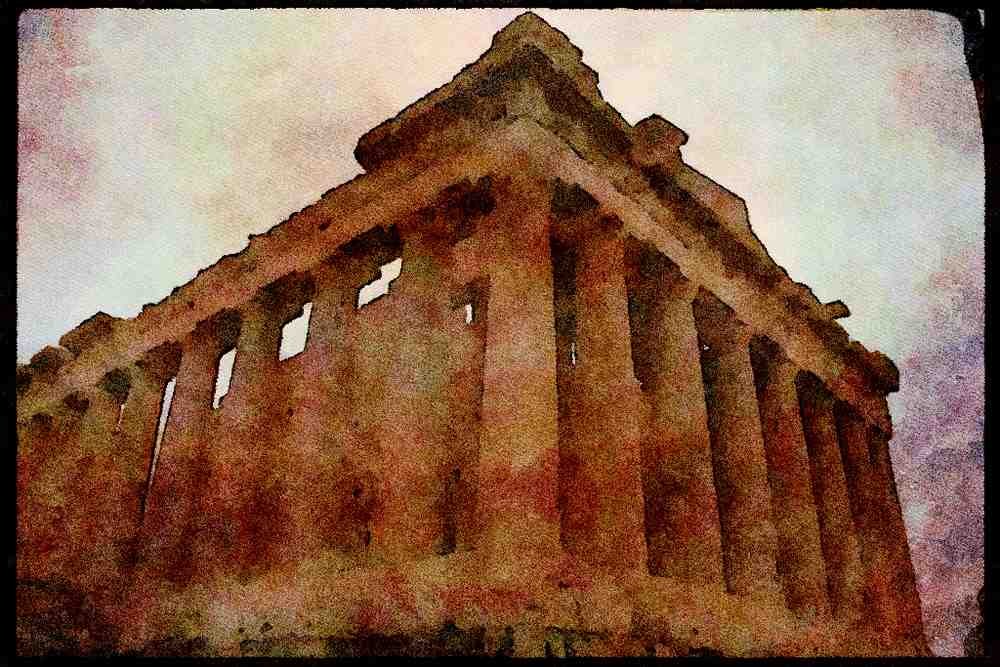 227018 Parthenon, The Acropolis, Athens A4 Limited Edition Watercolour Print