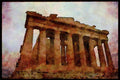 227022 The Parthenon, Acropolis, Athens A4 Limited Edition Watercolour Print