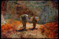 227029 Rugged Coastline Trail, Island Of Santorini A4 Limited Edition Watercolour Print