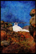227030 Santorini A4 Limited Edition Watercolour Print