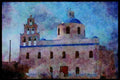 227033 Church, Oia, Island Of Santorini A4 Limited Edition Watercolour Print