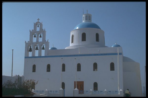 227033 Church, Oia, Island Of Santorini A4 Photo Print