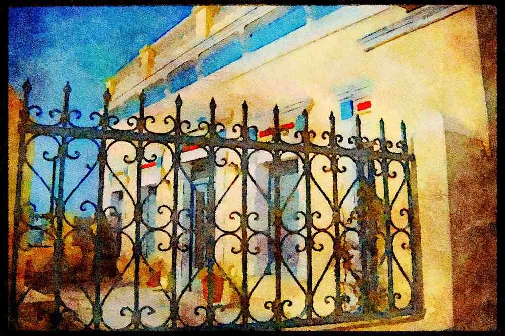 227036 Thira, Island Of Santorini A4 Limited Edition Watercolour Print