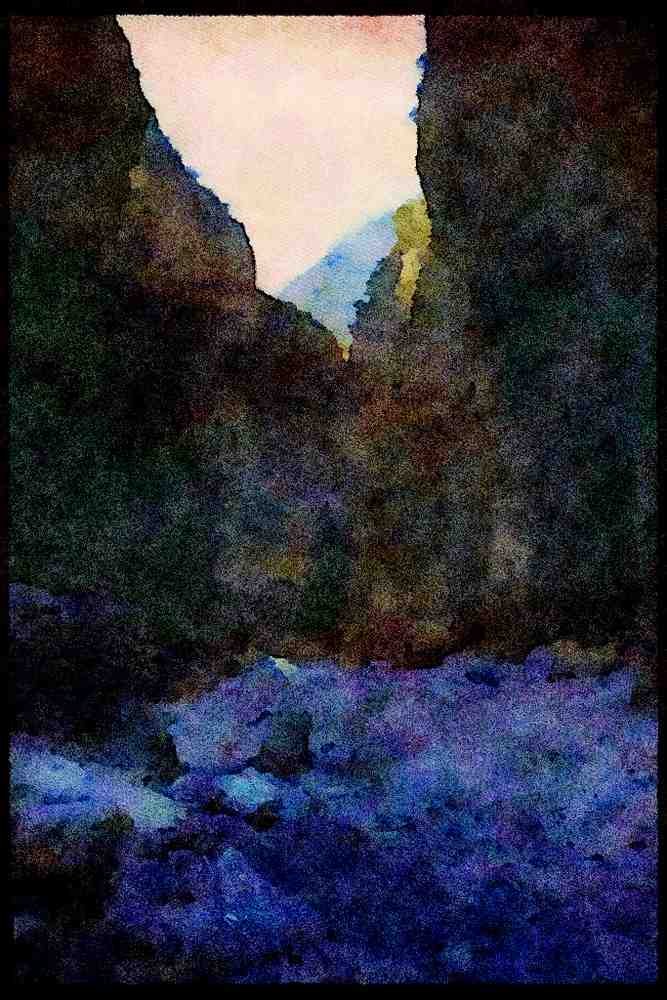 227048 Samarian Gorge, Island Of Crete A4 Limited Edition Watercolour Print