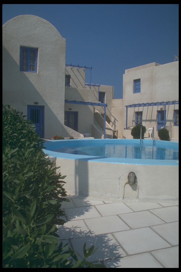 227061 Small Hotel, Island Of Santorini A4 Photo Print