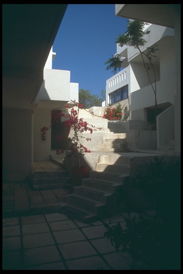 227062 Small Hotel, Island Of Santorini A4 Photo Print