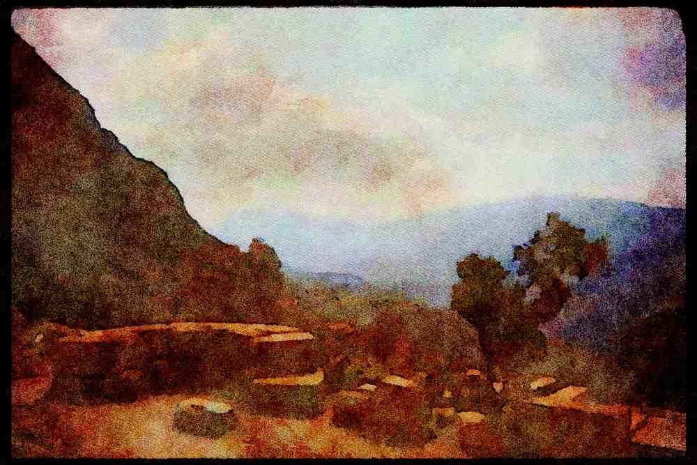 227063 Sacred Way, Delphi A4 Limited Edition Watercolour Print