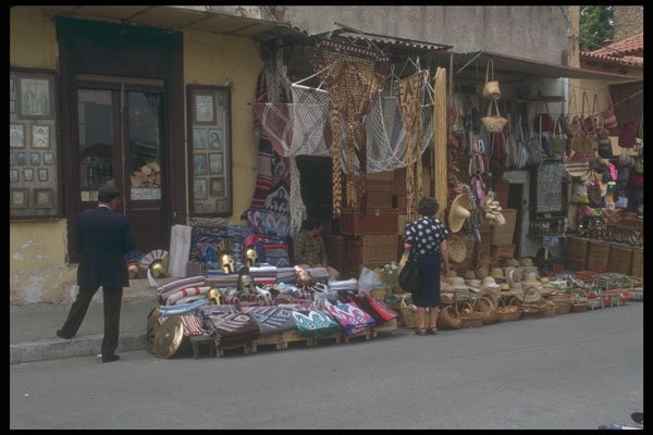 227087 Market Stalls, Athens A4 Photo Print