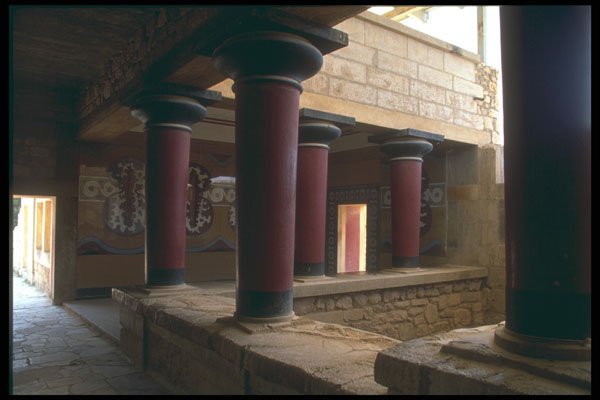 227098 Restored Minoan Palace, Knossos, Island Of Crete A4 Photo Print