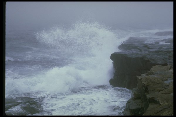 228005 Surf At Schoodic Point, Acadia National Park A4 Photo Print