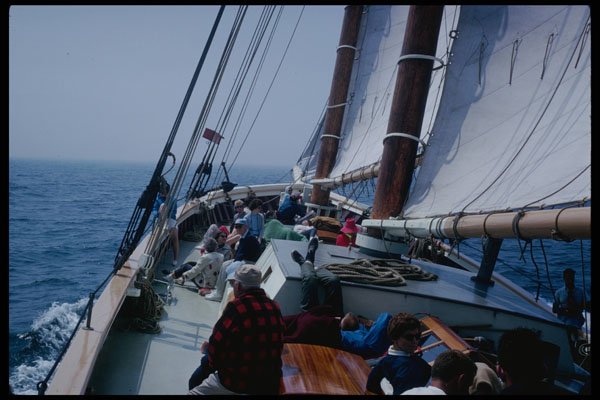 228012 Coastal Schooner Under Sail A4 Photo Print