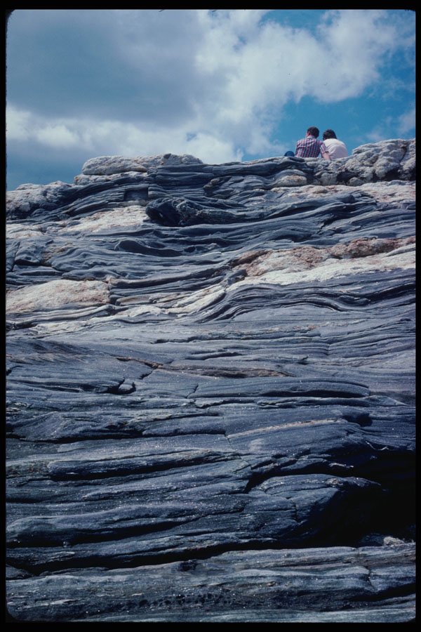 228021 Couple On Rocks At Pemaquid Point A4 Photo Print