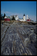 228022 Pemaquid Point Lighthouse And House A4 Photo Print