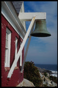 228025 Bell At Pemaquid Point Lighthouse A4 Photo Print