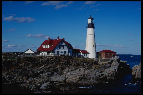 228032 Portland Head Lighthouse From A Distance A4 Photo Print
