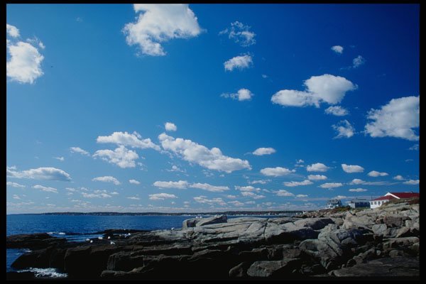 228047 Rocks And Clouds, Cape Neddick A4 Photo Print