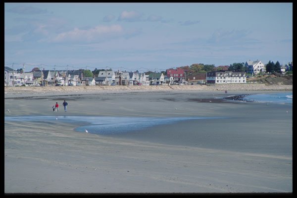 228094 York Beach At Low Tide A4 Photo Print