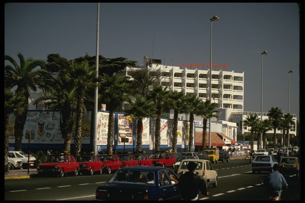 229016 The Coastal Boulevard Is Lined With Palm Trees And Hotels A4 Photo Print