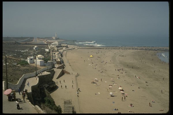 229040 Rabat's Broad Atlantic Beach At Estuary Of Bou Regeg River A4 Photo Print